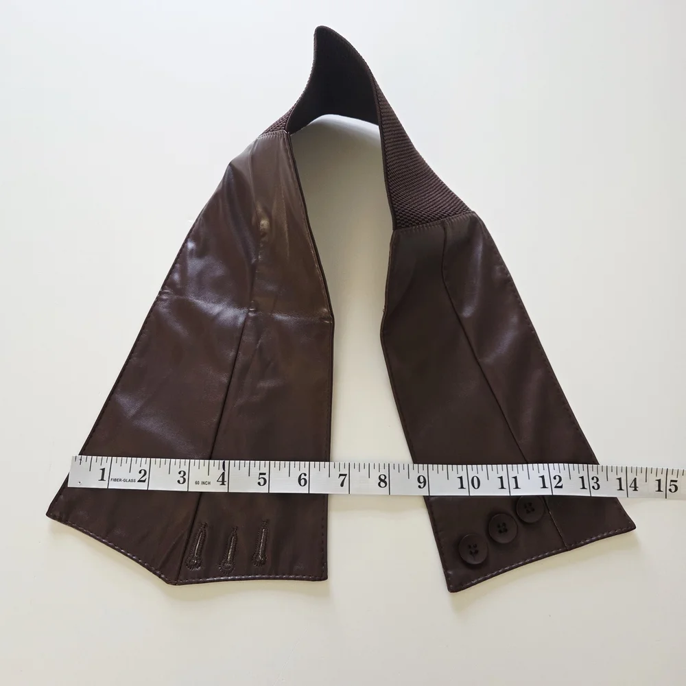 Stretchy wide brown waist belt - Picture 10 of 10